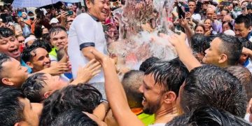 धन्य हर्क, मेयर साम्पाङको पहलमा ९९ दिनको श्रमदानबाट पानी ल्याइएको हो