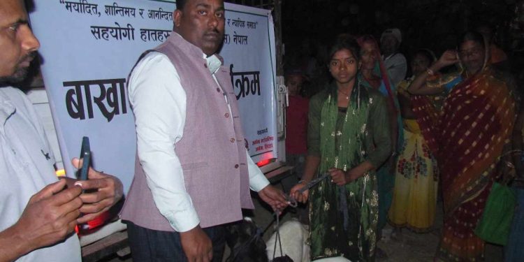 अर्नमा गाउँपालिकामा बाख्रा वितरण