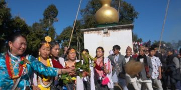 किरात समुदायको चाड ‘साकेला उधौली’ : तीन चुल्हाको पूजासहित साकेला सिली प्रदर्शन